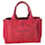 Tote Prada Rote Canapa-Tasche aus bedrucktem Segeltuch Leinwand  ref.667151