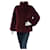 Diane Von Furstenberg Coats, Outerwear Dark red Polyester  ref.667228