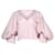 Autre Marque Caroline Constas Checked Balloon Sleeve Top in Pink and White Cotton   ref.667625