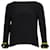 Blusa de seda negra con puños adornados de Prada Negro  ref.667755