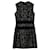 Alexander McQueen Ivy Print Dress with Velvet Bands in Black Silk  ref.667799