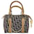 Dior Christian Bag Trotter Mini Boston Bolso de mano de cuero de lona marrón Monedero B289  Castaño  ref.667919