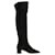 Aeyde Letizia 45Mm Thin Block Square in leatherToe Over The Knee Boot Black  ref.667936