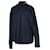 Balenciaga Long Sleeve Button Front Shirt in Dark Navy Blue Cotton   ref.667953