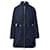 Moncler Mid-Length Parka in Navy Blue Polyester  ref.667975