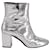Day Balenciaga Mirror Metallic Ankle Boots in Silver Leather Silvery  ref.667993