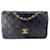 Mademoiselle Chanel-Überschlagtasche aus schwarzem Leder  ref.668228