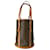 Bucket Borsa a secchiello Louis Vuitton in tela rivestita marrone  ref.668312