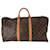 Neverfull Louis Vuitton Keepall in tela rivestita marrone  ref.668594