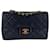 Mademoiselle Chanel-Überschlagtasche aus schwarzem Leder  ref.668843
