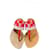 Louis Vuitton sandales plates Palma Cuir Rouge  ref.669028