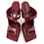 Bottega Veneta Resort 2020 Asymmetrische Pantoletten aus rotem Leder Bordeaux  ref.669147