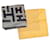 Hermès Lenço de Seda HERMES 2Definir autenticação cinza amarelo ac1017  ref.669182