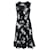 Vestido na altura do joelho floral Erdem Jana em crepe preto Viscose Fibra de celulose  ref.669287