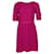 Nina Ricci Knielanges Kleid mit langen Ärmeln aus rosa Seide Pink  ref.669305