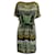 Etro Kleid mit Paisley-Print und Gürtel aus mehrfarbigem Seidensatin Python drucken  ref.669513