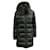 Abrigo acolchado con capucha con ribete de pelo en poliamida gris de Prada Nylon  ref.669524
