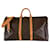 Louis Vuitton Keepall 55 bandouliere fim de semana bolsa de viagem monograma Marrom Couro Lona  ref.670418