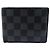 Slender LOUIS VUITTON GELDBÖRSE DAMIER GRAPHITE CANVAS N63261 Brieftasche Kartenhalter Schwarz