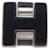 Hermès NUEVO COLLAR COLGANTE HERMES CAGE D'H LACA NEGRA ESLABONES DE PLATA 925 Collares Negro Chapado en oro  ref.671106