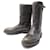 SHOES BOOTS SANTONI FUR-LINED ANKLE BOOTS 10 44 BROWN LEATHER FUR BOOTS  ref.671130