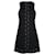 Mini abito Saint Laurent smanicato con borchie in lana Laine nera Nero  ref.671528