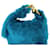 JW Anderson Kleine Hobo-Tasche mit Kette aus blauem Leder  ref.671541