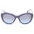 chanel CC Cat Eye Tinted Sunglasses blue Acrylic Resin  ref.671655