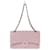 2.55 Bolsa de ombro Chanel Classic forrada com aba rosa Couro  ref.673076