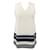 Camiseta sin mangas de punto de Chanel en algodón y seda color crema con rayas Blanco Crudo Fibra de celulosa  ref.673085
