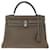 Hermès Hermes Kelly 32 Handtasche in Grau Leder  ref.673124