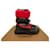 Burberry Schneestiefel in Blockfarben mit Logoband Rot Polyamid  ref.673673