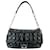 Bolsa Christian Dior couro envernizado Cannage New Lock bolsa de ombro com aba preta Preto  ref.673917