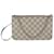 LOUIS VUITTON Pochette Damier Azur Clutch Crossbody Bag from NEVERFULL Pre owned White Leather  ref.673925