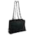 Prada Tessuto nylon tote with chain type strap Shoulder Bag pre owned Black Leather  ref.673965