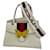 GUCCI Linea Medium Totem Web Stripped Yellow Butterfly Top Handle Bag Occasion Cuir Blanc  ref.674038