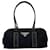 Prada Cargo Noir Nylon et cuir sac à main porté épaule authentique d'occasion  ref.674054