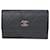 Chanel Wallet Classic Flap Quilted Black Lambskin Mini Wallet Card Holder d'occasion Cuir Noir  ref.674081