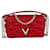 LOUIS VUITTON Vai-14 Borsa a mano in pelle di agnello Mini Malletage Autentica di seconda mano Rosso  ref.674139