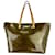LOUIS VUITTON Bellevue GM Vernis Olive Green Patient Leather HandBag Added Insert Preowned  ref.674163