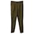 Pantalones de sastre Fendi con raya lateral en lana virgen verde  ref.674201