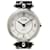 *VAN CLEEF & ARPELS - Classic Round White Dial SS/Leather Quartz Women's Watch Steel  ref.674537