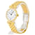 *Van Cleef & Arpels Classic La Collection Diamante Bisel K18Reloj YG para mujer, cuarzo, esfera blanca. Blanco Dorado Oro amarillo  ref.674557
