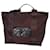 Longchamp Totes Dark brown Leather Cloth  ref.675336
