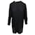 Stella Mc Cartney Stella McCartney Knee-Length Zipper Detail Dress in Black Rayon Cellulose fibre  ref.675459