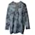 Camisa de popelina com estampa floral Ganni em algodão orgânico azul claro  ref.675495