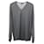 Jersey Lanvin con cuello de pico en lana merino gris  ref.675503