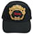Versace Blasone Barock bestickte Kappe aus schwarzer Baumwolle  ref.675508