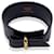 Hermès Hermes Vintage schwarzes breites Lederarmband mit goldener Metallschnalle  ref.675570