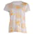 Prada Besticktes Kurzarm-T-Shirt aus weißer Baumwolle  ref.675578